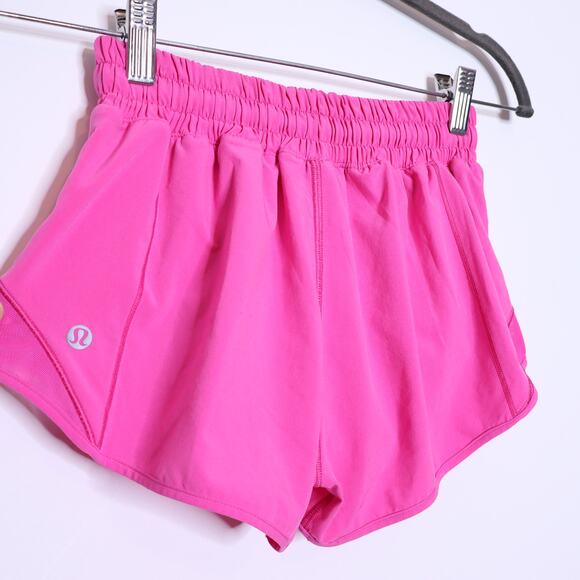 LULULEMON Hotty Hot Short II Pink Highlight 2.5" Brief Lined Running Women's 4 - Picture 6 of 8